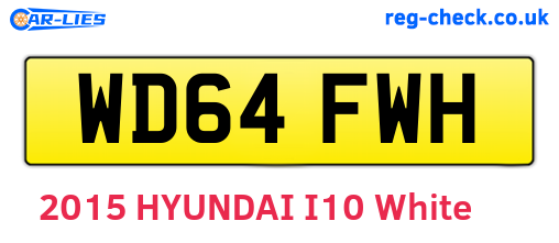 WD64FWH are the vehicle registration plates.