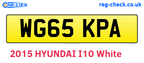 WG65KPA are the vehicle registration plates.