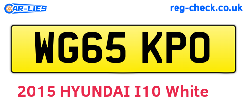 WG65KPO are the vehicle registration plates.