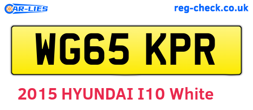 WG65KPR are the vehicle registration plates.