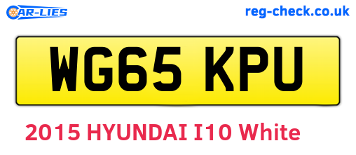 WG65KPU are the vehicle registration plates.