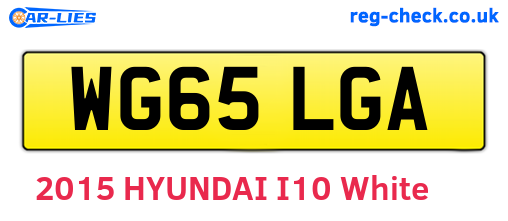 WG65LGA are the vehicle registration plates.