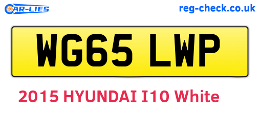 WG65LWP are the vehicle registration plates.