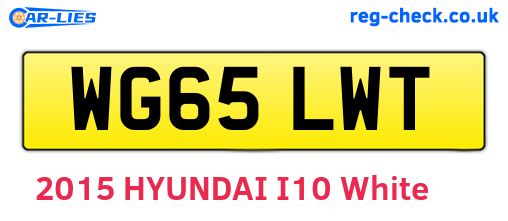 WG65LWT are the vehicle registration plates.