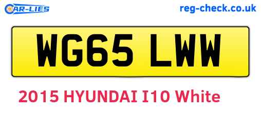 WG65LWW are the vehicle registration plates.