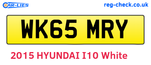 WK65MRY are the vehicle registration plates.