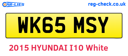 WK65MSY are the vehicle registration plates.
