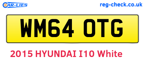WM64OTG are the vehicle registration plates.