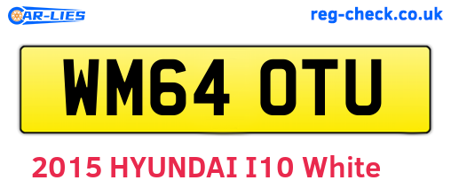 WM64OTU are the vehicle registration plates.