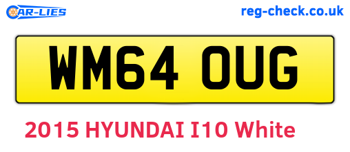 WM64OUG are the vehicle registration plates.