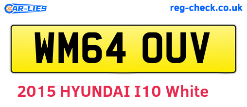 WM64OUV are the vehicle registration plates.