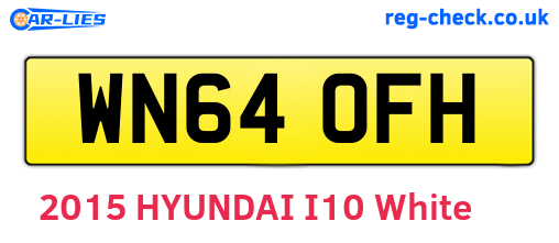 WN64OFH are the vehicle registration plates.