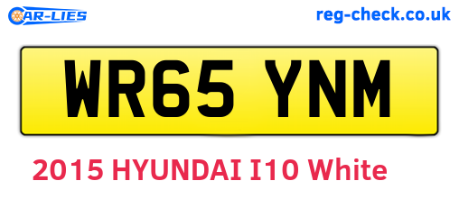 WR65YNM are the vehicle registration plates.