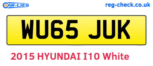 WU65JUK are the vehicle registration plates.