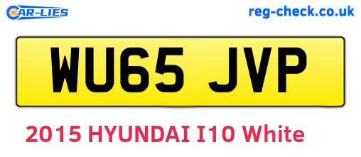 WU65JVP are the vehicle registration plates.