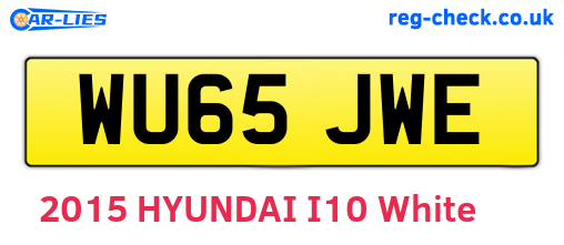 WU65JWE are the vehicle registration plates.
