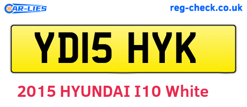 YD15HYK are the vehicle registration plates.