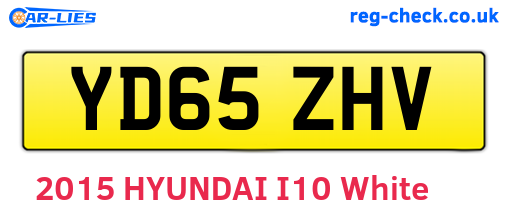 YD65ZHV are the vehicle registration plates.