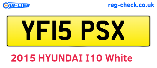 YF15PSX are the vehicle registration plates.