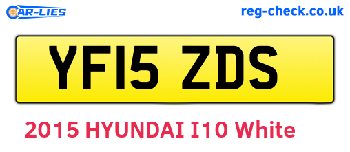 YF15ZDS are the vehicle registration plates.