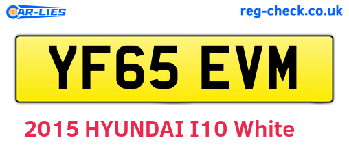 YF65EVM are the vehicle registration plates.