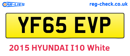 YF65EVP are the vehicle registration plates.