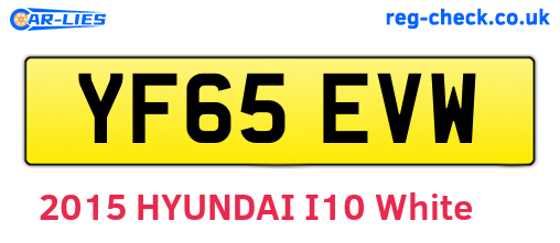 YF65EVW are the vehicle registration plates.