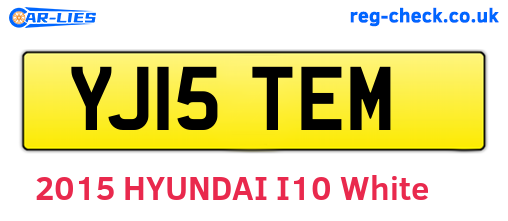 YJ15TEM are the vehicle registration plates.