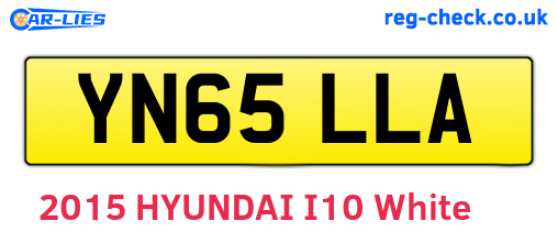 YN65LLA are the vehicle registration plates.