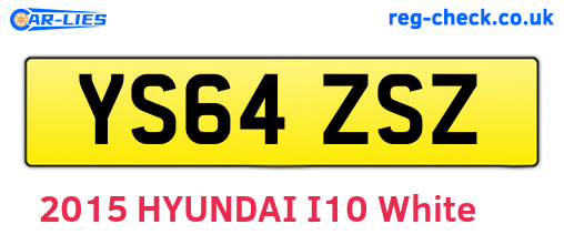 YS64ZSZ are the vehicle registration plates.