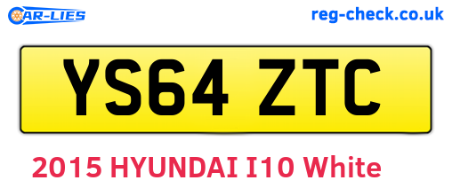 YS64ZTC are the vehicle registration plates.