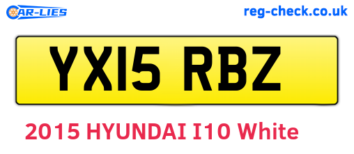 YX15RBZ are the vehicle registration plates.