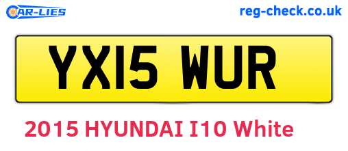 YX15WUR are the vehicle registration plates.