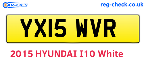 YX15WVR are the vehicle registration plates.