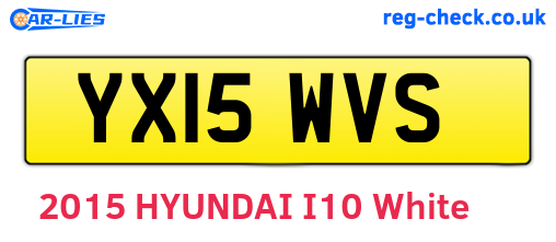 YX15WVS are the vehicle registration plates.