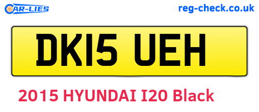 DK15UEH are the vehicle registration plates.