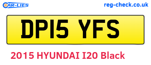 DP15YFS are the vehicle registration plates.