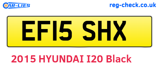 EF15SHX are the vehicle registration plates.