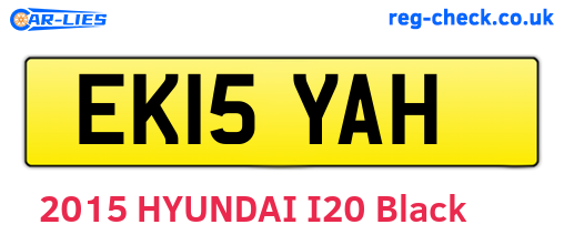 EK15YAH are the vehicle registration plates.