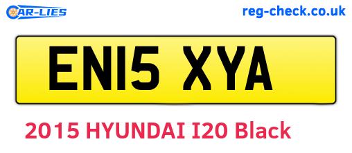 EN15XYA are the vehicle registration plates.