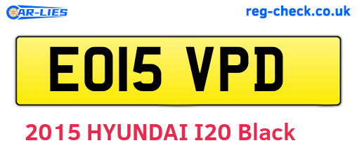 EO15VPD are the vehicle registration plates.