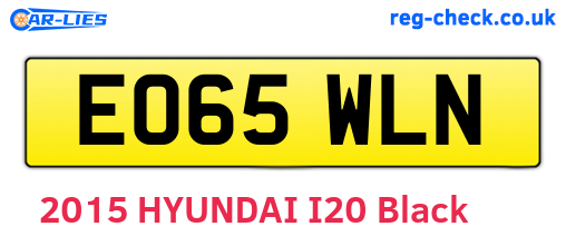 EO65WLN are the vehicle registration plates.