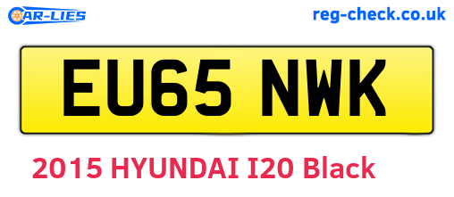 EU65NWK are the vehicle registration plates.