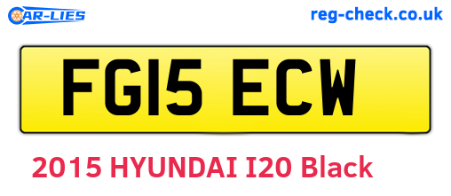 FG15ECW are the vehicle registration plates.