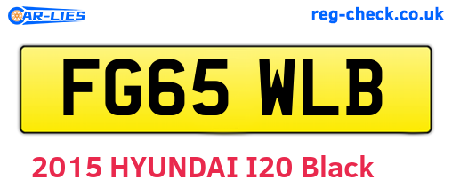 FG65WLB are the vehicle registration plates.