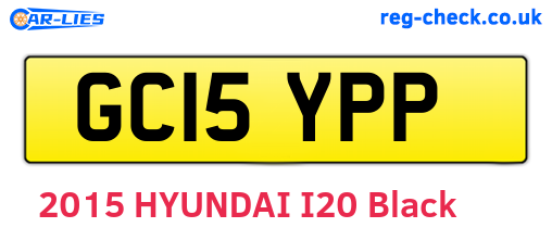 GC15YPP are the vehicle registration plates.