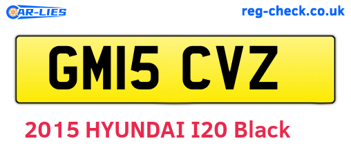 GM15CVZ are the vehicle registration plates.