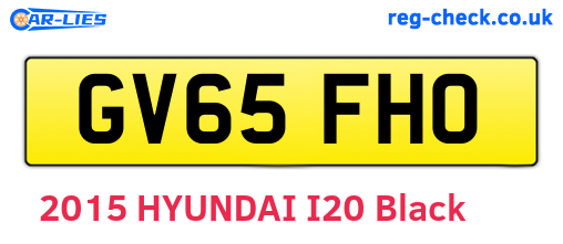 GV65FHO are the vehicle registration plates.
