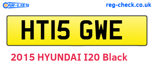 HT15GWE are the vehicle registration plates.