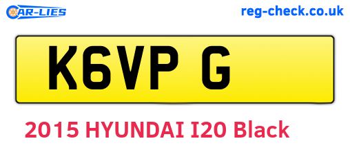 K6VPG are the vehicle registration plates.